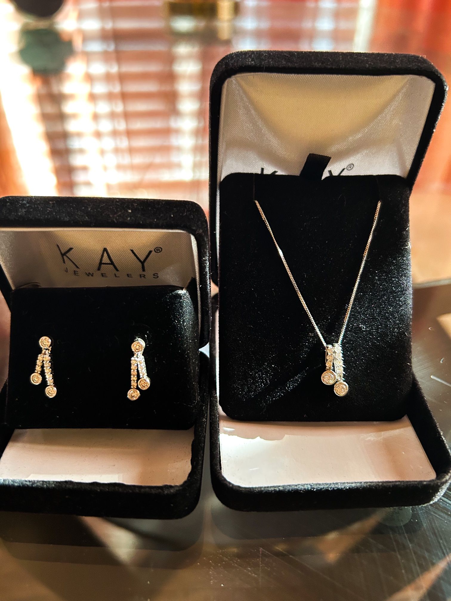 Diamond Necklace & Earrings