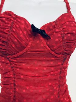 Victoria's Secret Sexy Little Things Garter Corset Teddy Lingerie Hearts  36C Red for Sale in Alafaya, FL