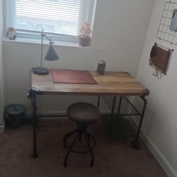 Industrial looking Desk with Stool
