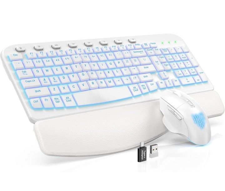 NEW Ergonomic Wireless Keyboard and Mouse Combo