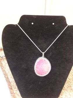 Sterling Silver chain with Mother of pearl and cz Crystals