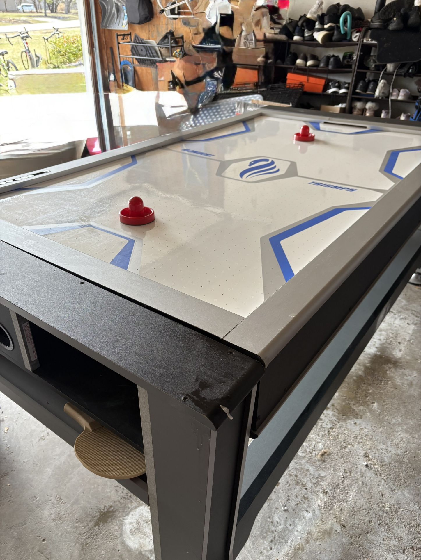 Air hockey And Pool Table in One! Plus Table Tennis.