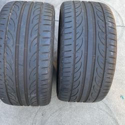 65/30/19 two tires in great condition and about 80%