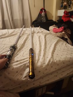 Star Wars Weathered Gold Pixel Light Saber.