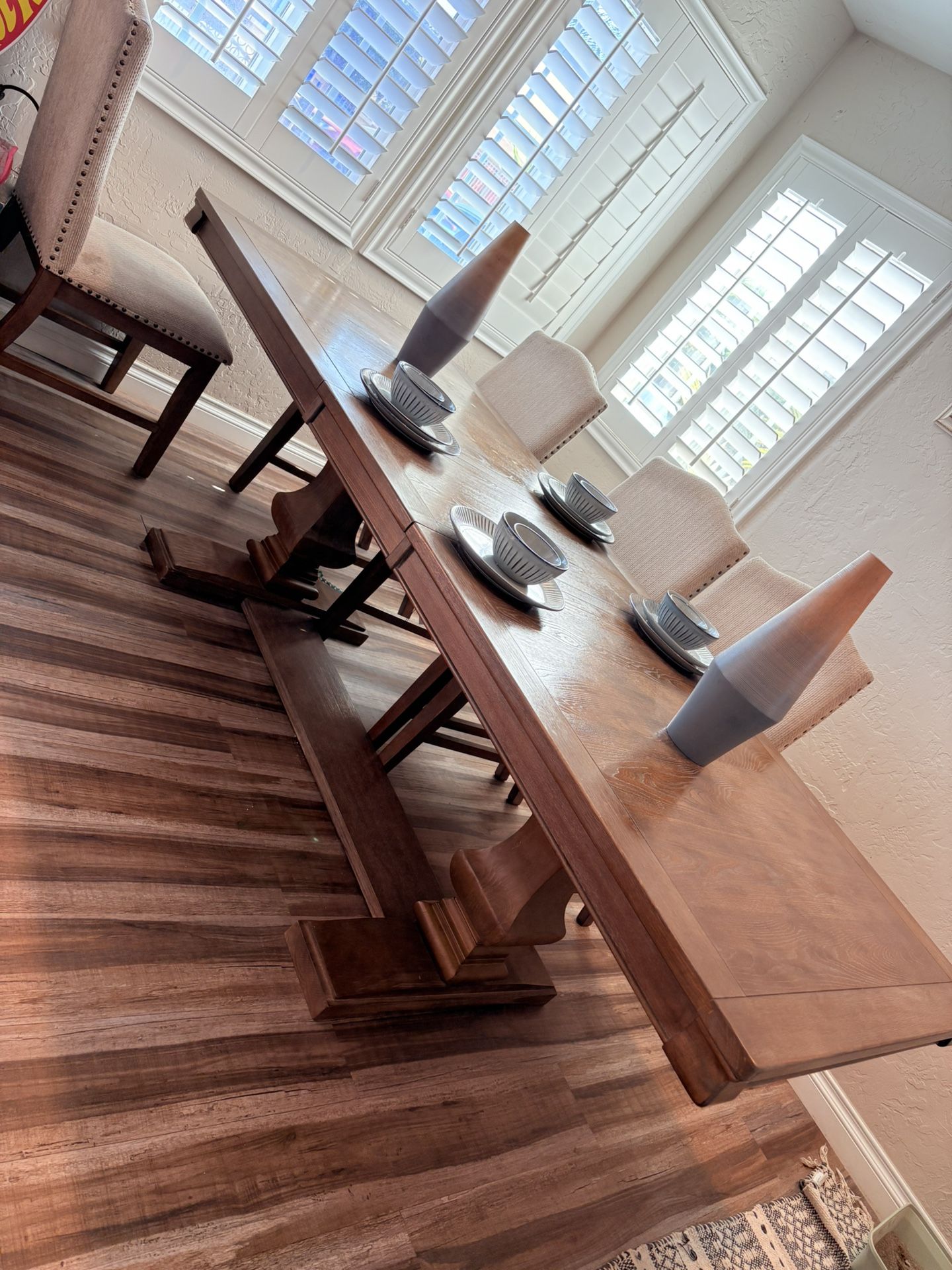 dining table with 6 chairs 🪑 used