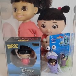 Monster's Inc  "BOO"/Talking  Doll / Plushie with Lamb / Dorbz/ in Monster Costume Toy/ Cake Topper Figurine 