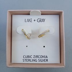 Cubic Zirconia Sterling Silver Earrings