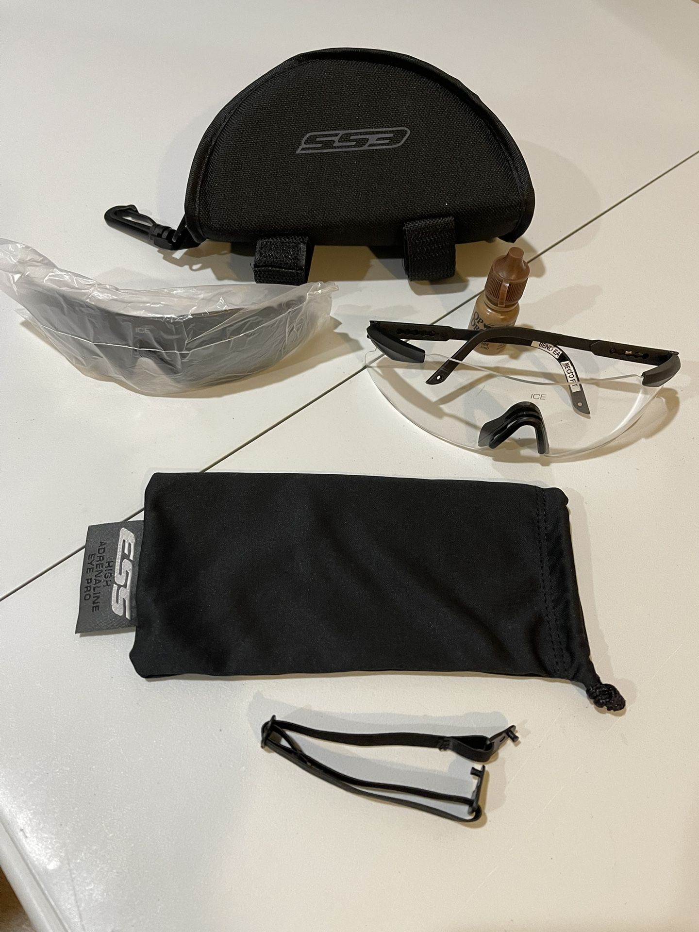New ESS Tactical Glasses - Gray And Clear Lens And 2 Cases