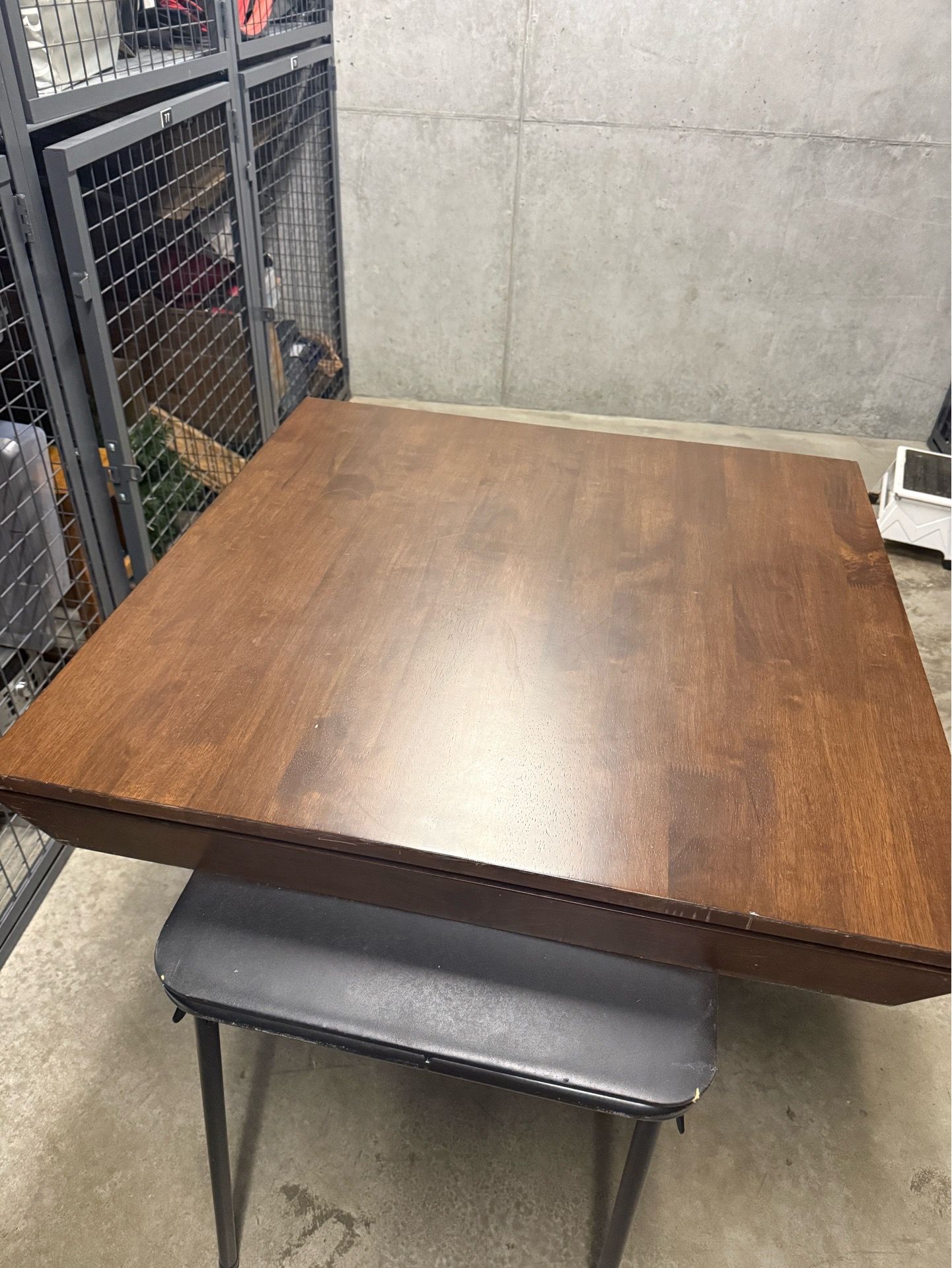 Beautiful dark wood square dining table