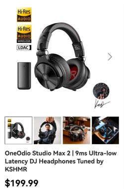 OneOdio Studio Max 2 | 9ms Ultra-low Latency DJ Headphones Tuned by KSHMR