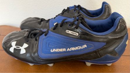 Under Armour Men’s Baseball Cleats Shoes Size 12.5 Black Blue