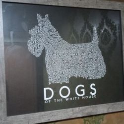 DOGS AT THE WHITE HOUSE Framed Print "12 x "16