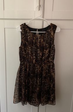 Like-New Ark and Company Leopard Sleeveless Dress (Large)