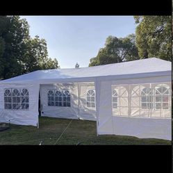 10 Ft By 30 Ft Outdoor Party Tent With White Sidewalls Weddings Parties BBQs July 4th NEW IN BOX