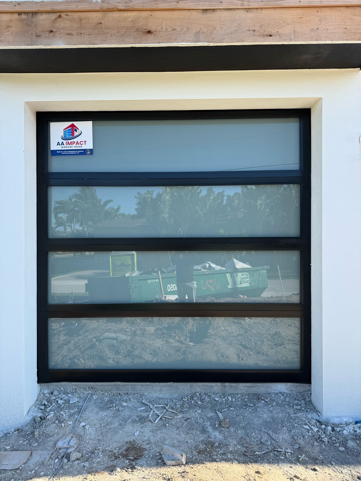 Garage Door Hurricane Impact , Aluminum And Impact Glass