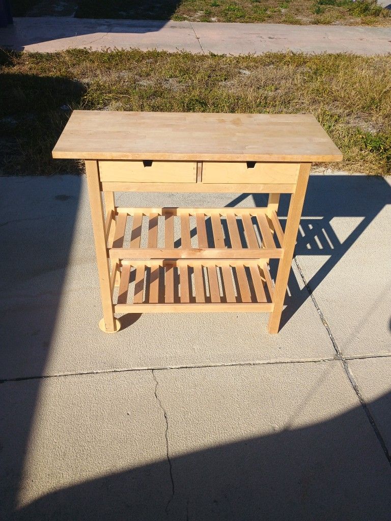 Rolling Kitchen Island / Storage With Drawers