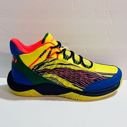 NEW AND1 Explosive T Basketball Shoes Men’s Size 8.5 Limelight Medieval Blue Amazon Green