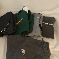 Slightly used hoodies. Small boys. Nike/addidas and chamption with jogger.