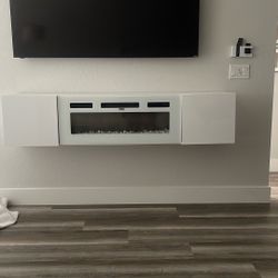 Floating Fireplace Tv Stand 65 Inches 