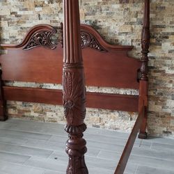 Solid wood king size with matching mirror
