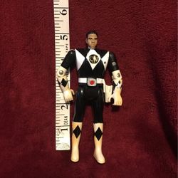 1993 MIGHTY MORPHIN POWER RANGERS Vintage 1993 Zac Taylor The Black Ranger With Flipping Head Action Figure