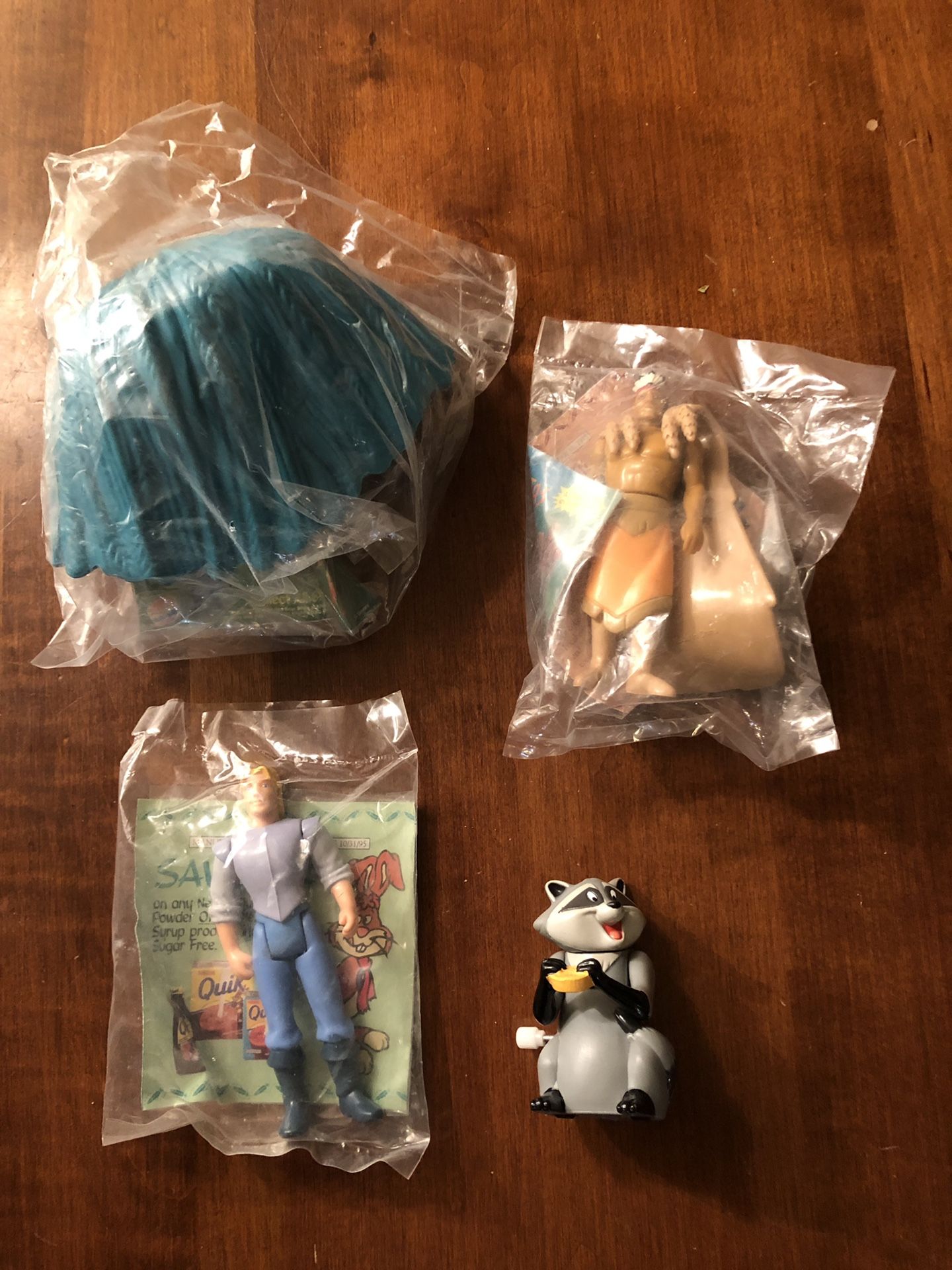Lot of 4 vintage Burger King kids meal collectible toys- New unopened packages