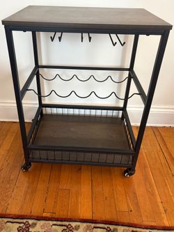 Bar Cart with Wine Rack