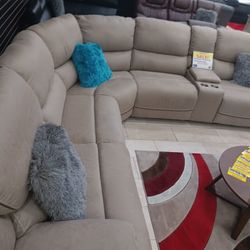 *Free Orlando Area Delivery*---Alejandra Mocha Fabric Reclining Sectional Sofa---Now $1499---Limited Inventory!!!---Financing Available 
