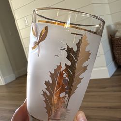 Vintage Gold Leaf Glasses