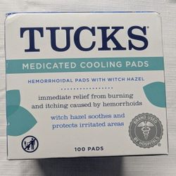 New Tucks pads provide immediate relief from itching and discomfort 100 pads