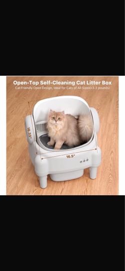 Open-Top Self-Cleaning Cat Litter Box