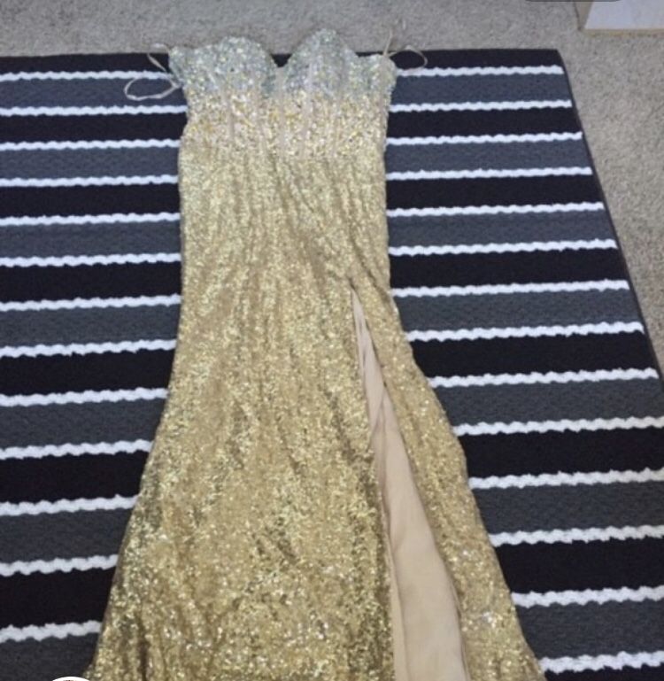 Corset top sequin prom type dress! Only used once & perfect for prom season!