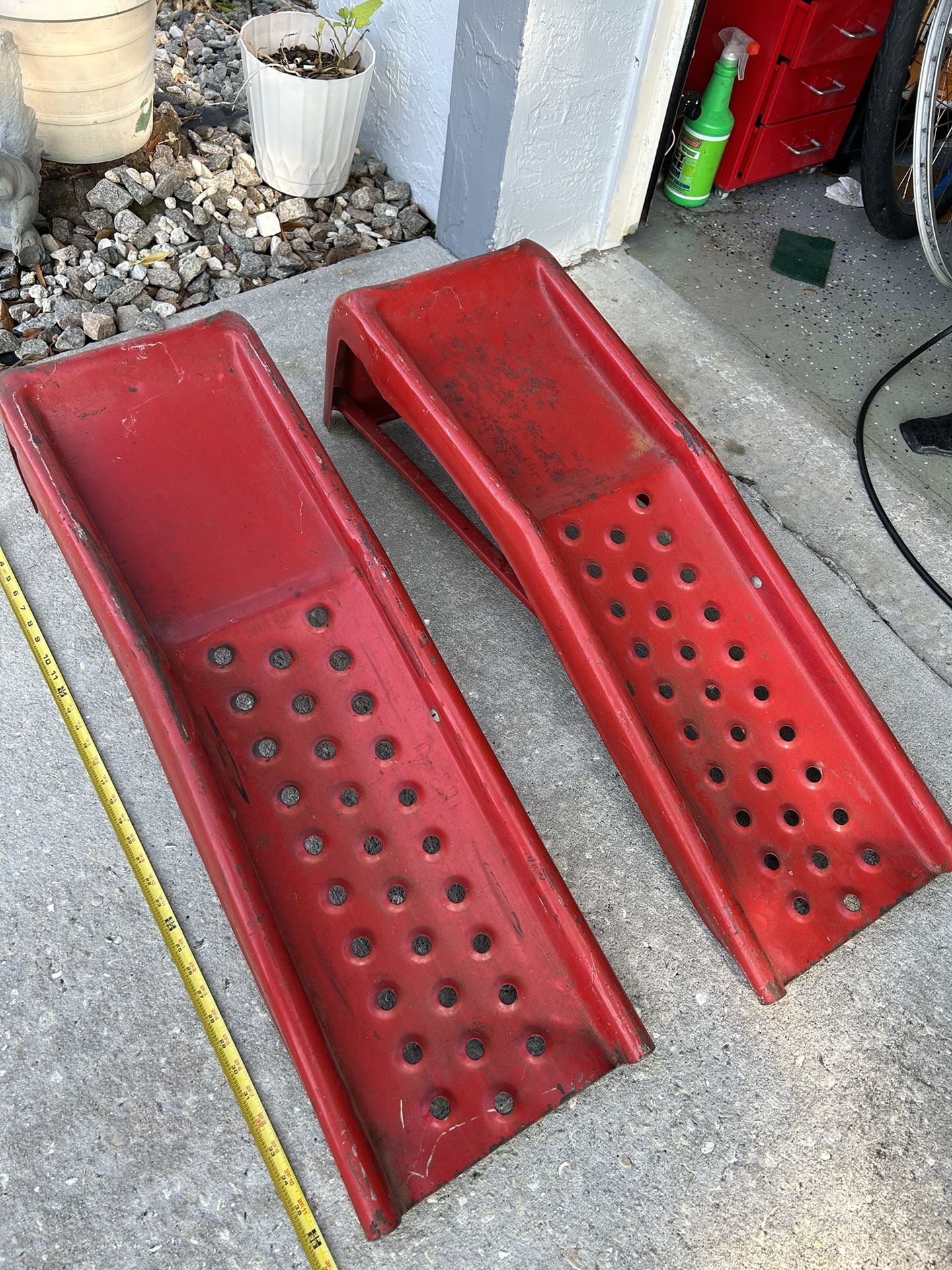 Solid Steel 3 Ton 6500 LBS Auto Ramp Set Heavy Duty Car Light Truck Repairs