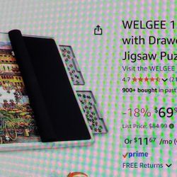 Tilting & Rotating Jigsaw Puzzle Board With Drawers 