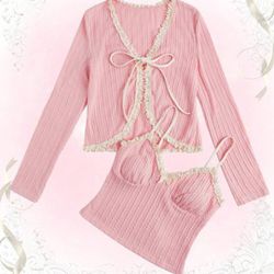 Kawaii Butterfly Cami With Cardigan