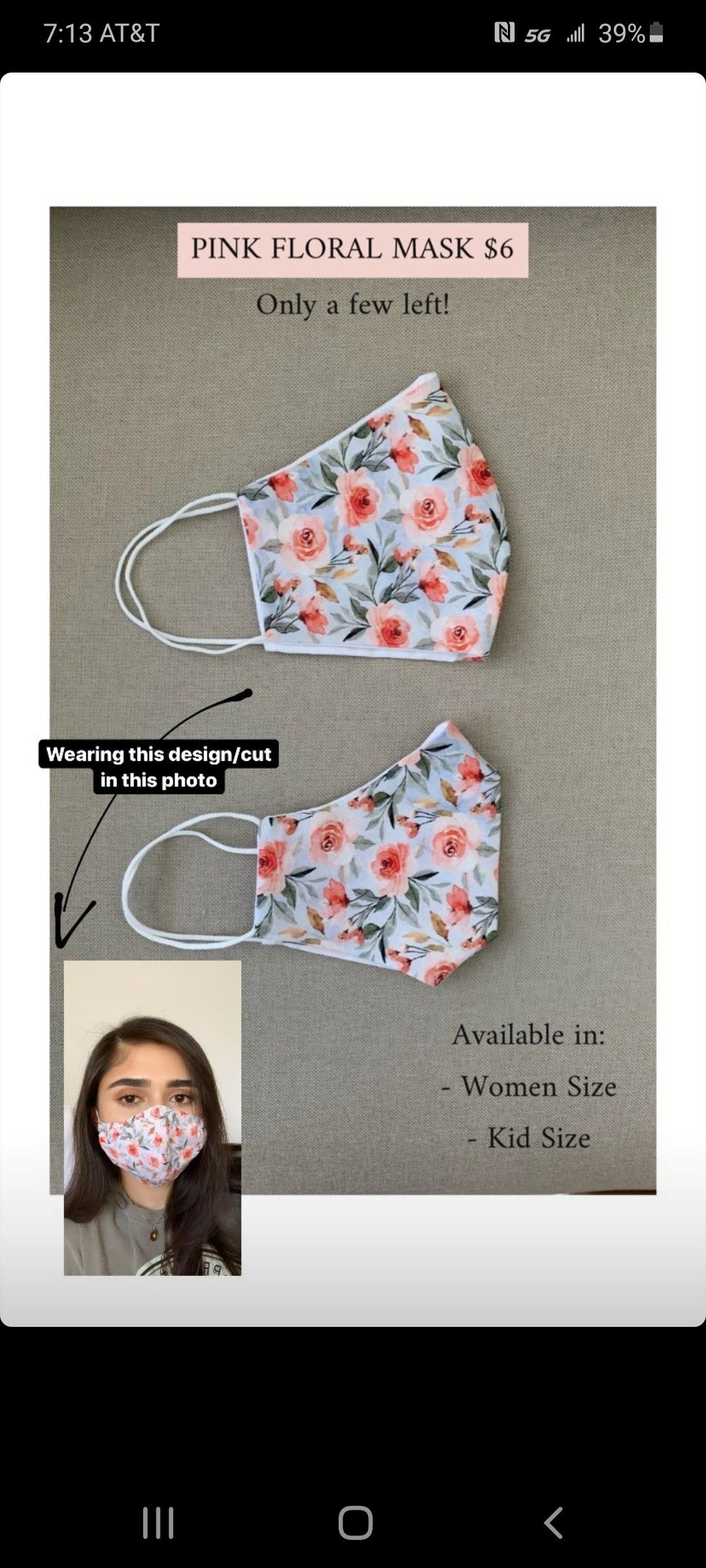 Floral mask