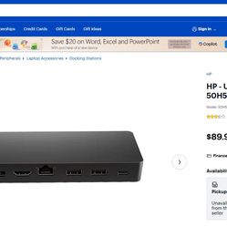 HP Universal USB-C Multiport Hub, model 50H98AA