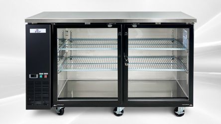 NSF 60 ins Beer Black Glass Door Back Bar Cooler case UBB24-60G-