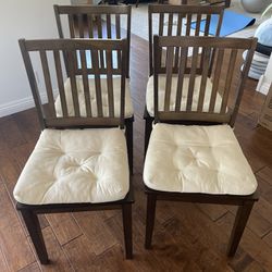 Traditional Walnut Dining Chairs (4)