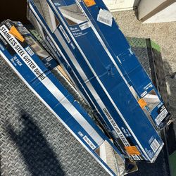 Hi everyone we this 5 boxes for your gutters retail price $325. Here only $250 no tax   Everbilt 5 in. PVC Rail Stainless Steel Micromesh Gutter Guard