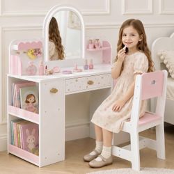 Brand New Kids Light-Up Vanity & Chair Set – Unopened Box
