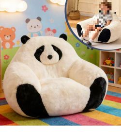 ❤️🔥 Bean Bag Oversized Foam Couch Chair with Faux Fur for Living Room, Bedroom, Gaming Room, and Small Spaces white/black $49