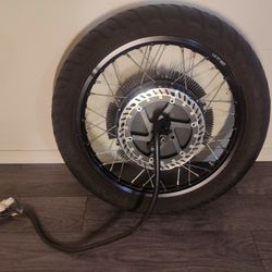 Onyx RCR Ebike Moped Motor with Heat Sinks, Statorade, Bigger Rotor, 2 Hall Sensor Sets, Better Tire