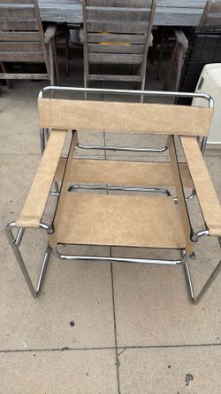 Wassily chair with new ivory leather