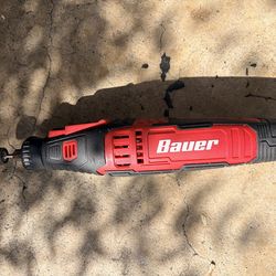 Bauer 58162 Cordless Rotary 8V Li-lon Rechargeable Red w/ Sanding Drum Tested