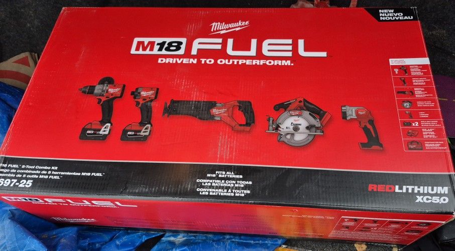 Milwaukee M18 FUEL 5-Tool Combo Kit (model number 3697-25)