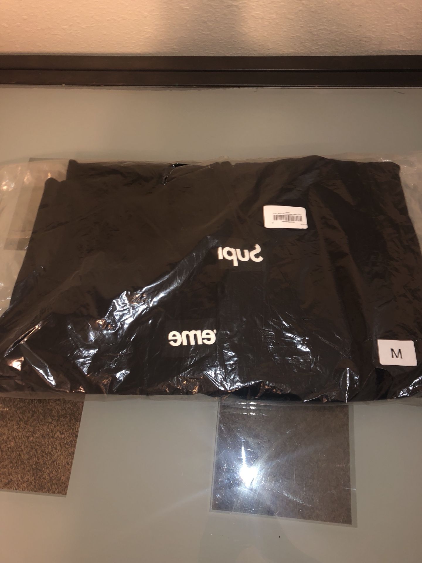 Supreme cdg split box logo hooded sweatshirt