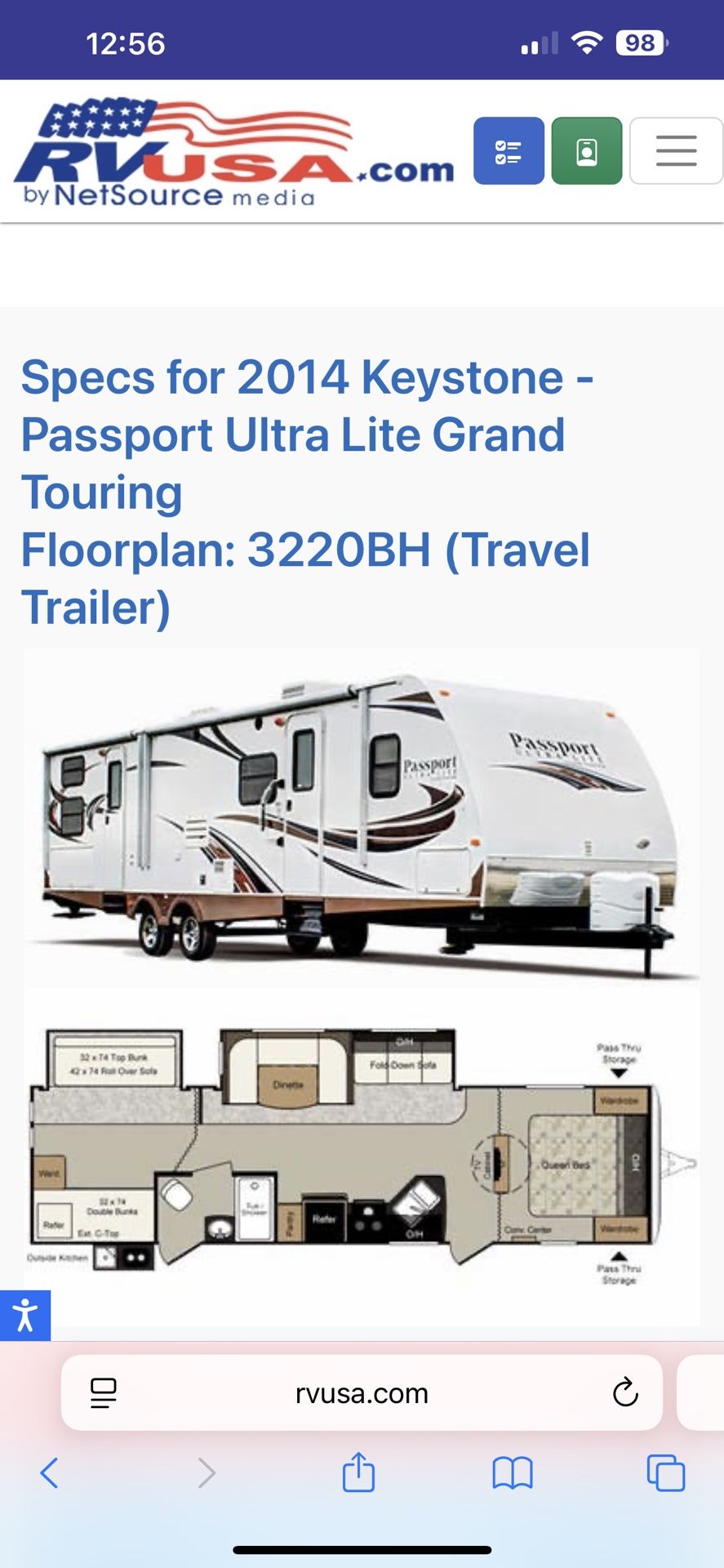 2014 Keystone - Passport Ultra Lite Grand Touring 3220BH