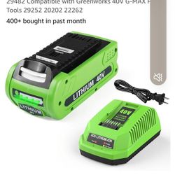 Green Works 40 Volt Battery And Charger