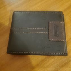 New Men's Brown Leather Dickies Wallet 